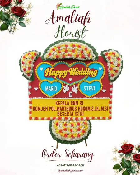 Papan Bunga Pernikahan Mekanderejo